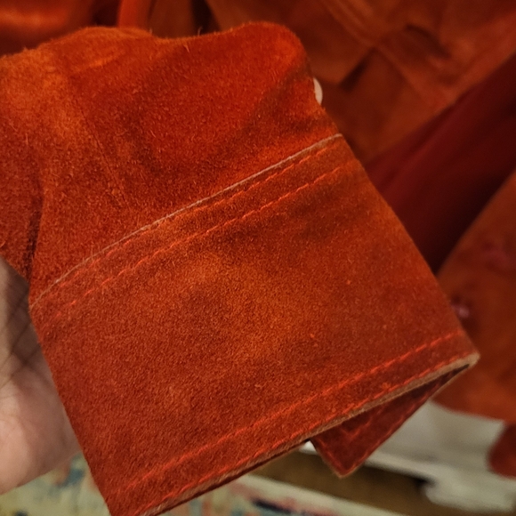 Vintage Suede Jacket - Rust Orange - Picture 6 of 6